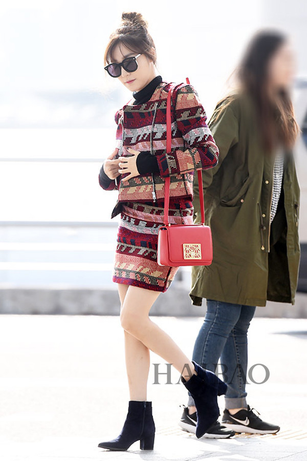 少女时代组合成员黄美英 (Tiffany) 10月27日韩国仁川机场街拍 (飞上海)